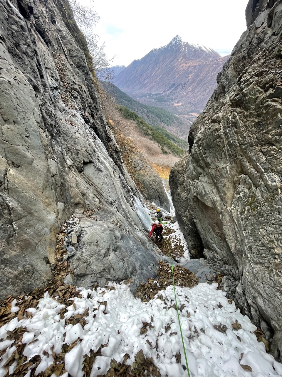 Above the first main step on the route near Trail Lake. Photo: Paul Guzinski.